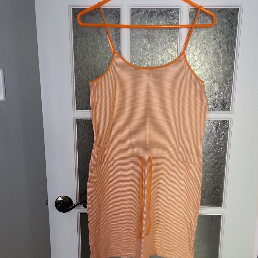 2/25$ / Orange Striped Sleeveless Dress